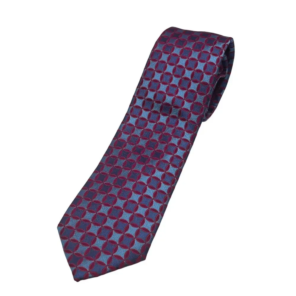 NWT $80 Ted Baker Silk Blue Red Floral Neck Tie Made in Italy